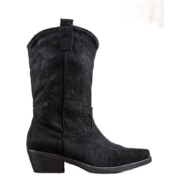 Seastar Slip-on cowboystövlar med mönster svart