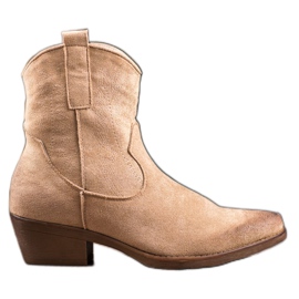 Seastar Varma cowboystövlar på höga klackar brun