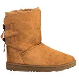 Haver Varma snöskor med rosetter brun