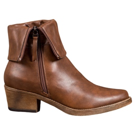 Kylie Cowboystövlar med upprullad upprullning brun