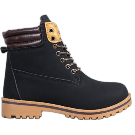 SHELOVET Varma vandringsskor på plattformen svart