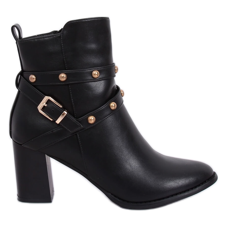 Svarta högklackade stövlar 7968-GA Svart