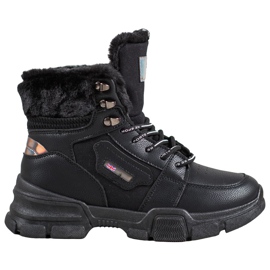 Yes Mile Sneakers med päls svart