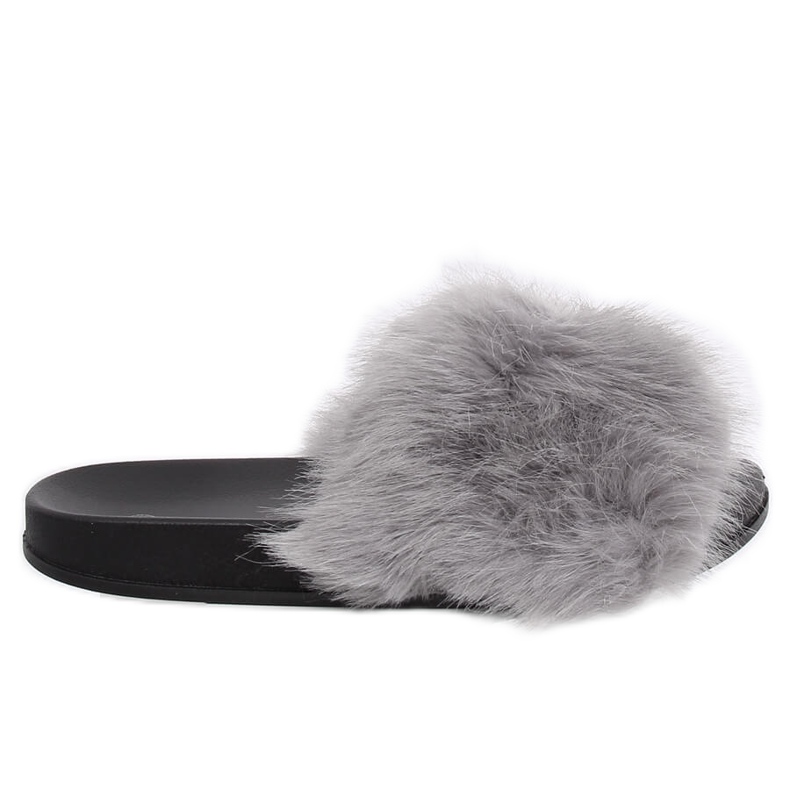 Grå Tofflor med päls CK107P Grå