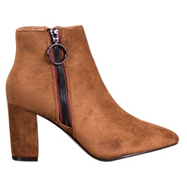 Small Swan Mockaskor med dragkedja brun