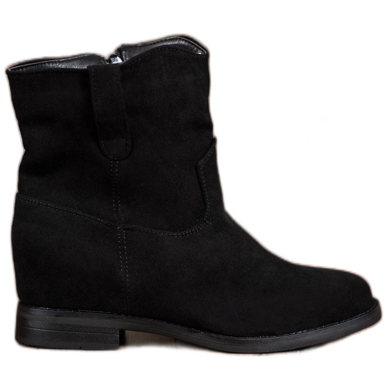 Ideal Shoes Varma cowboystövlar på en kil svart