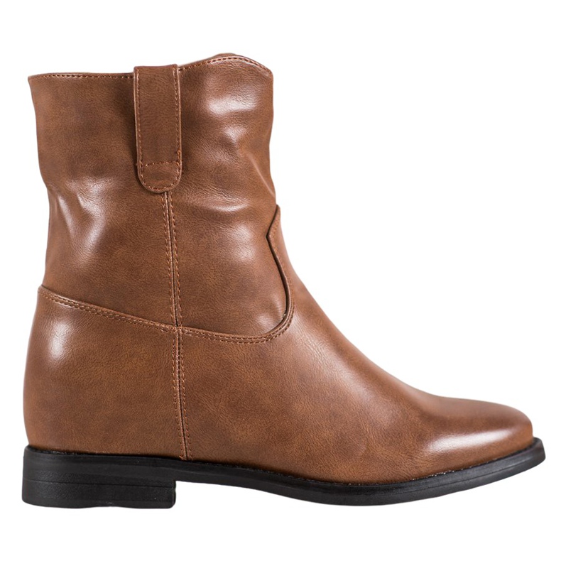 Ideal Shoes Cowboystövlar med ekoläder brun