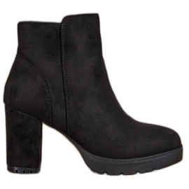 Super Mode Trendiga stövlar på stolpen svart