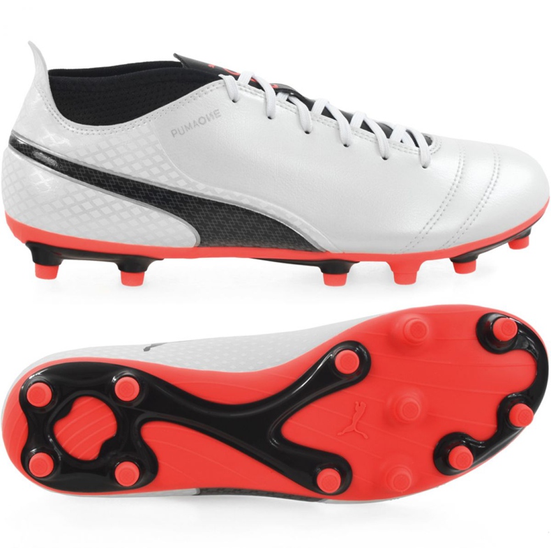 Fotbollsskor Puma One 17.4 Fg M 104075 01 mångfärgad vit