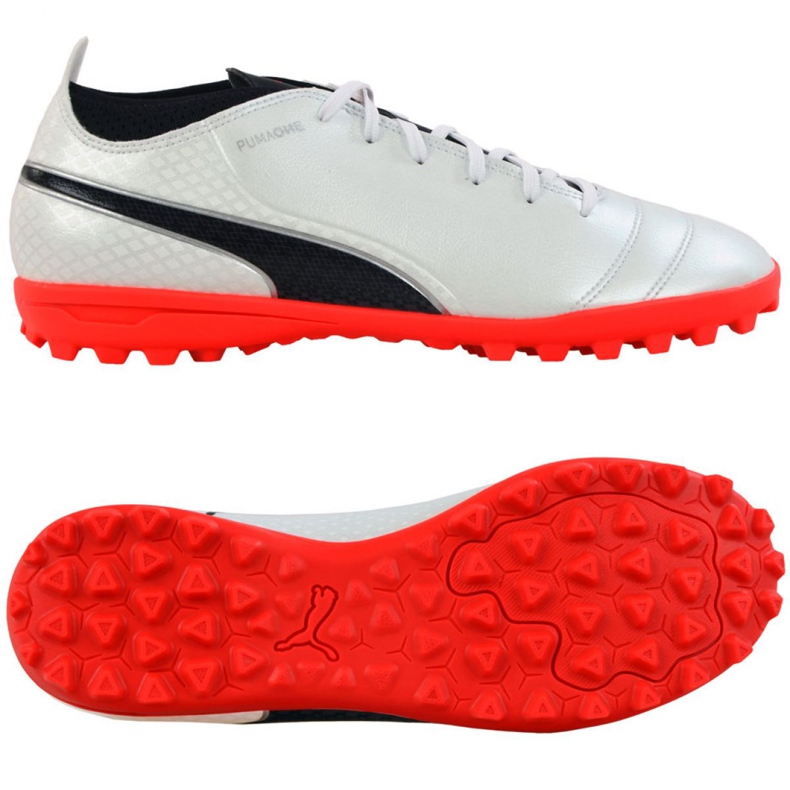 Puma One 17.4 Tt M 104078 01 fotbollsskor vit vit