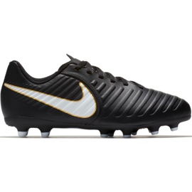 Nike Tiempo Rio Iv Fg Jr 897731-002 fotbollsskor svart svart