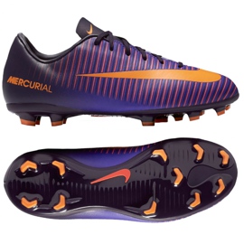 Nike Mercurial Vapor Xi Fg Jr 831945-585 fotbollsskor purpur purpur