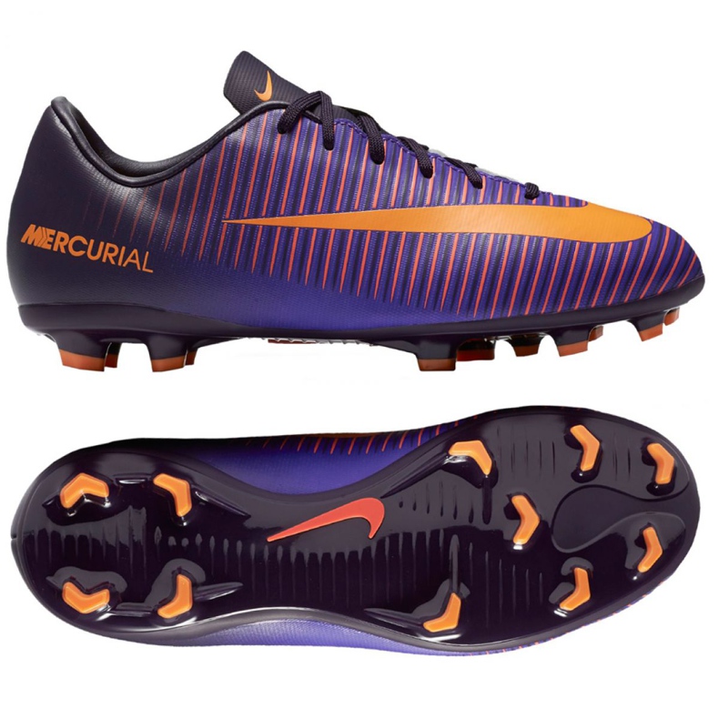 Nike Mercurial Vapor Xi Fg Jr 831945-585 fotbollsskor violett violett