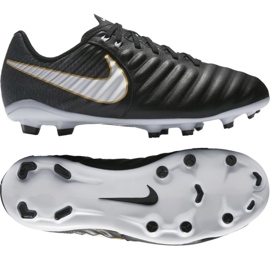 Nike Tiempo Iv Fg Jr 897725-002 fotbollsskor svart svart