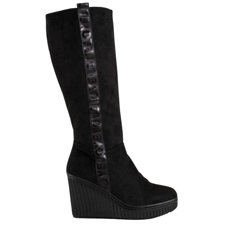 Goodin Wedge Boots Love svart