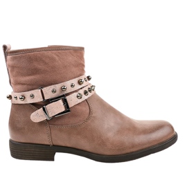 Rosa plattisolerade stövlar 1049-PA