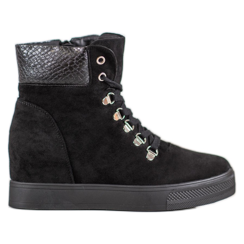 Bestelle Trendiga kilkängor svart