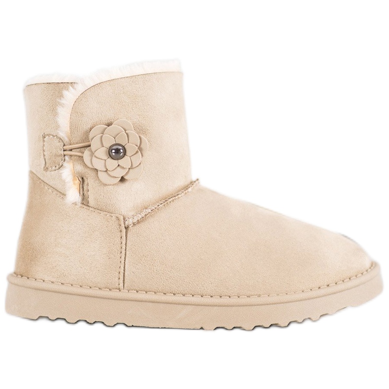 SHELOVET Mukluki med blomma brun