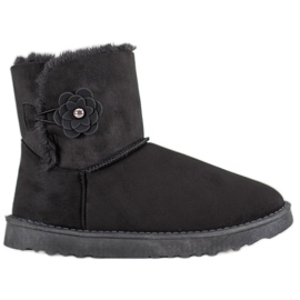 SHELOVET Mukluki med blomma svart