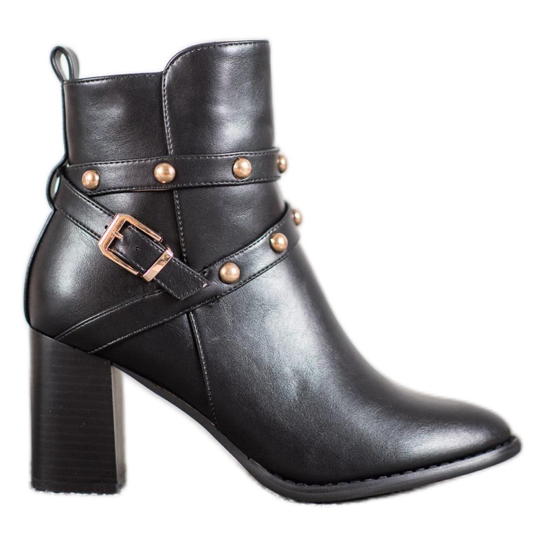 SDS Stövlar på ett inlägg med strass svart