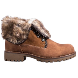 SDS Stövlar med ett upprullningsbart skaft brun