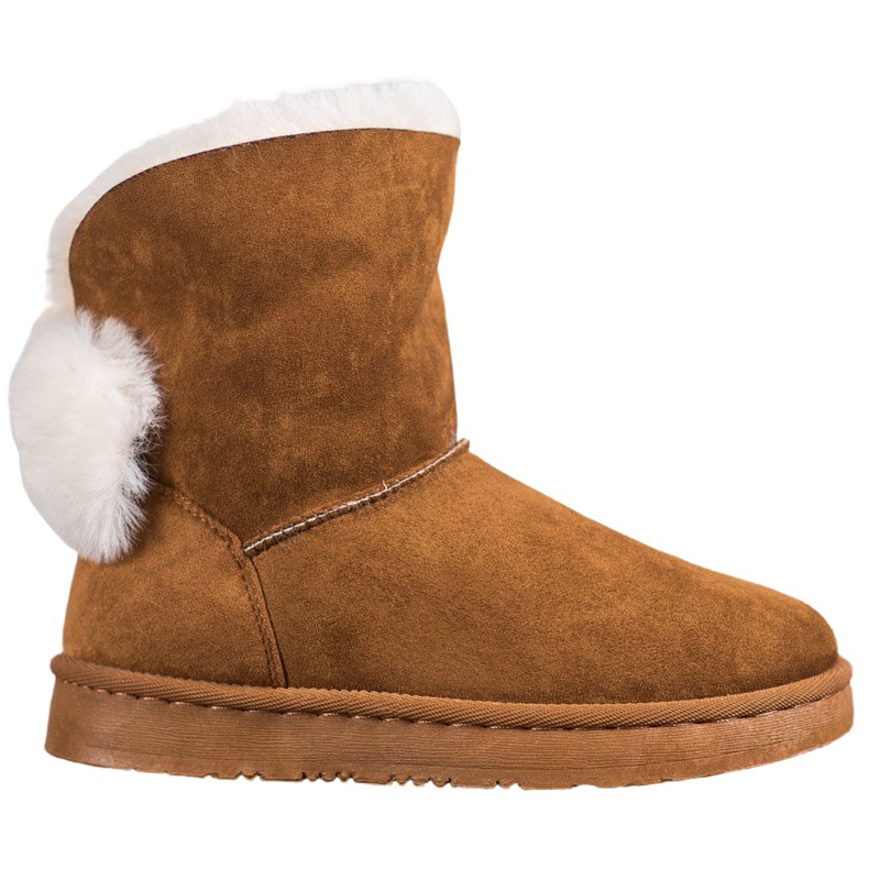 Bella Paris Snöskor med Pompoms brun