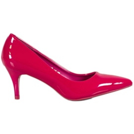 Comer Bekväma lackerade klackar röd