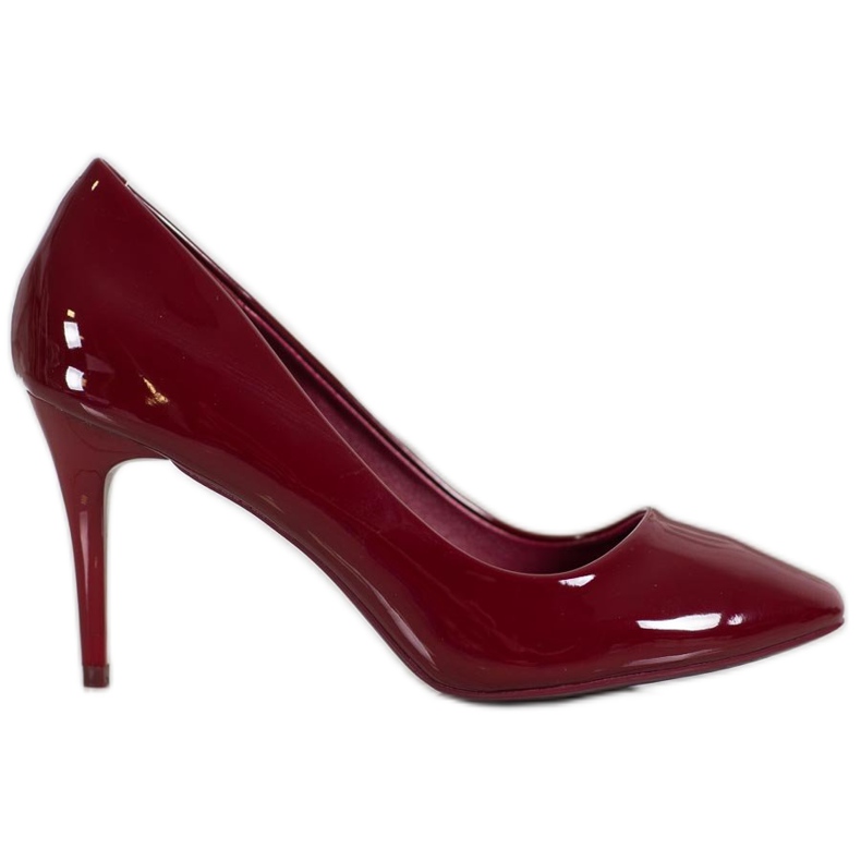 Comer Rödbrun lackerade klackar mångfärgad gul