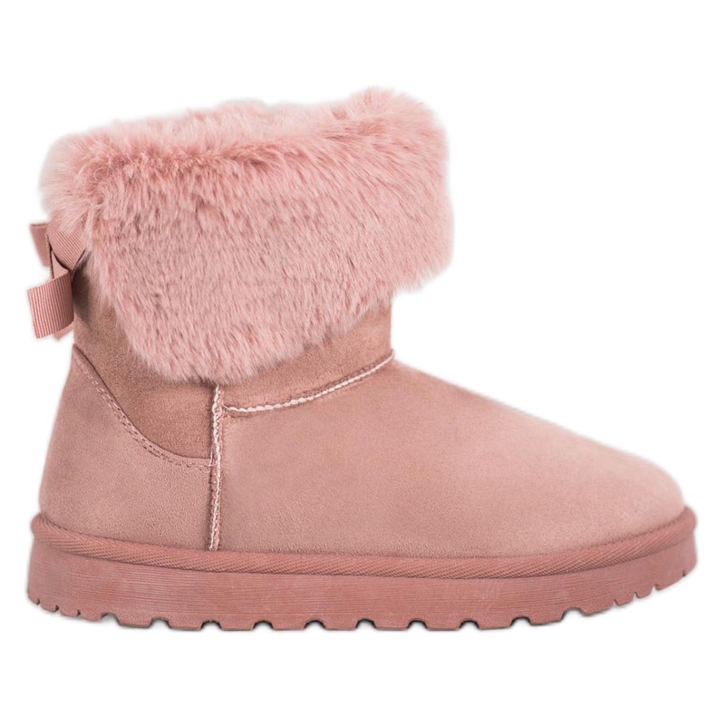 SHELOVET Mukluki med päls rosa