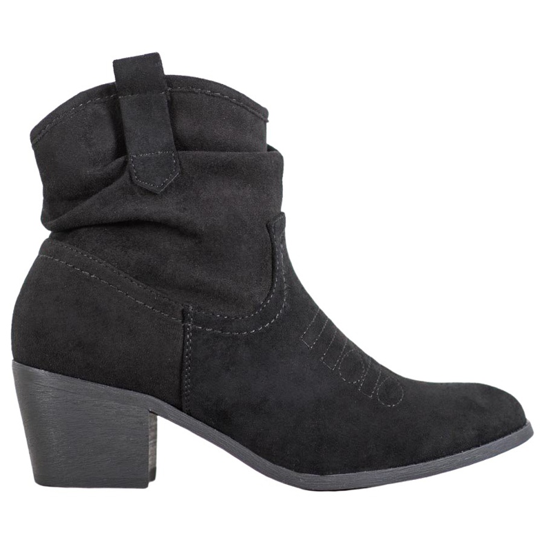 Super Mode Bekväma cowboystövlar på ett inlägg svart