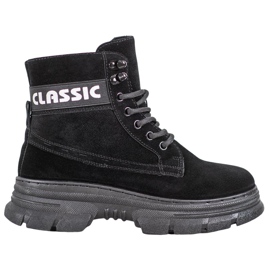 Bella Paris Klassiska plattformsstövlar svart