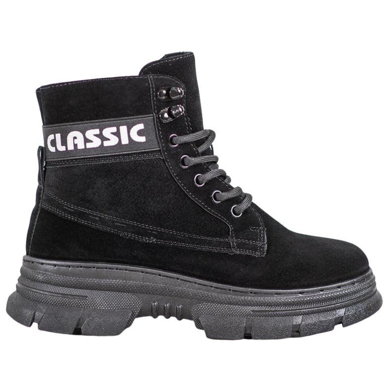 Bella Paris Klassiska plattformsstövlar svart