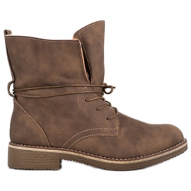 SDS Knutna stövlar med ett upprullningsben brun