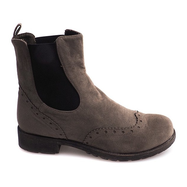 Klassiska Chelsea Boots 318 Khaki kaki