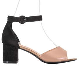 Moderiktiga VINCEZA -pumpar brun svart