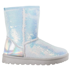 SHELOVET Mukluki med paljetter vit