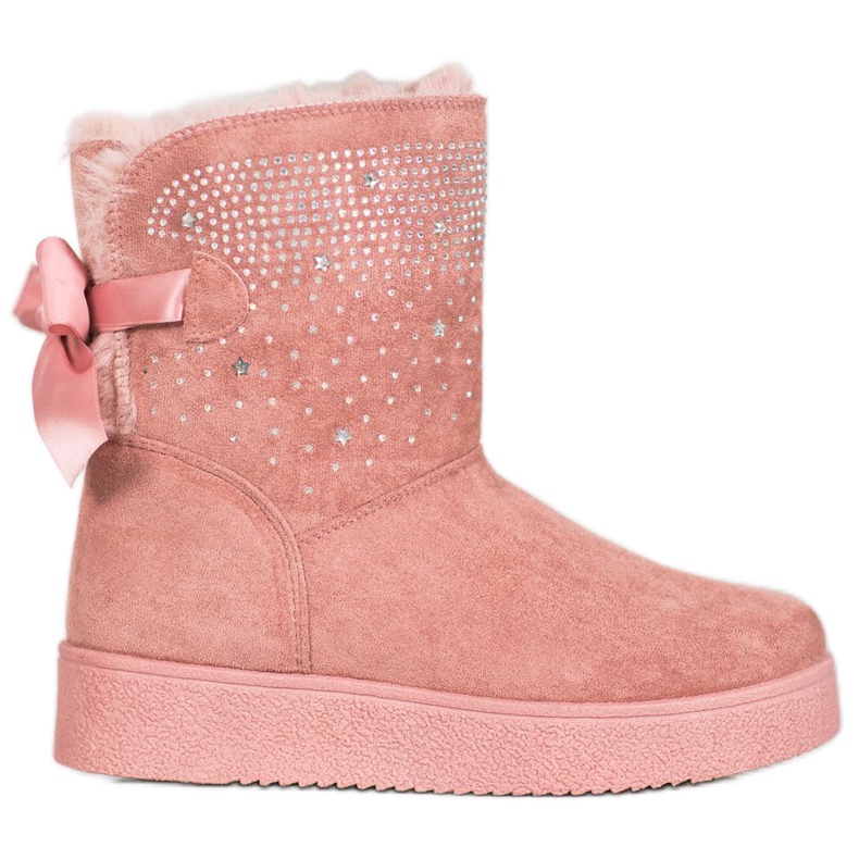 SHELOVET Mukluki Med Cubic Zirconia rosa