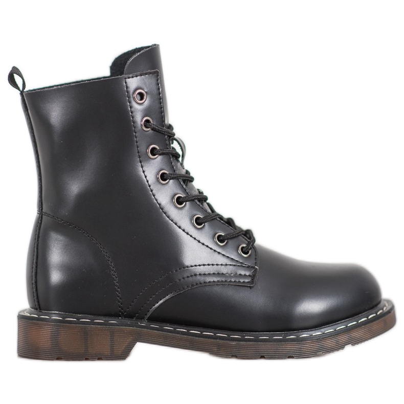 Kylie Snygga fällare med ekoläder svart