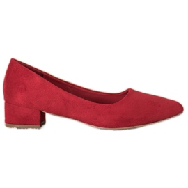 SHELOVET Flat Heel Pumps röd