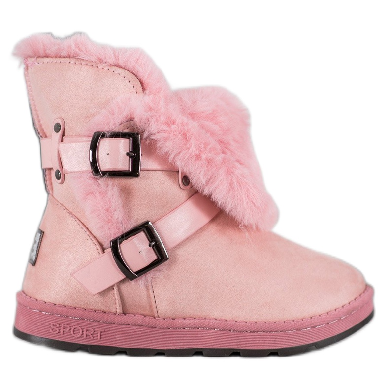 Bona Mockluki i mocka med ränder rosa