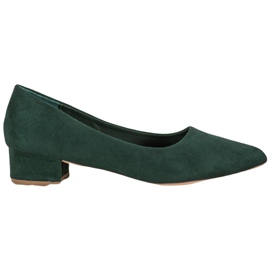 SHELOVET Flat Heel Pumps grön