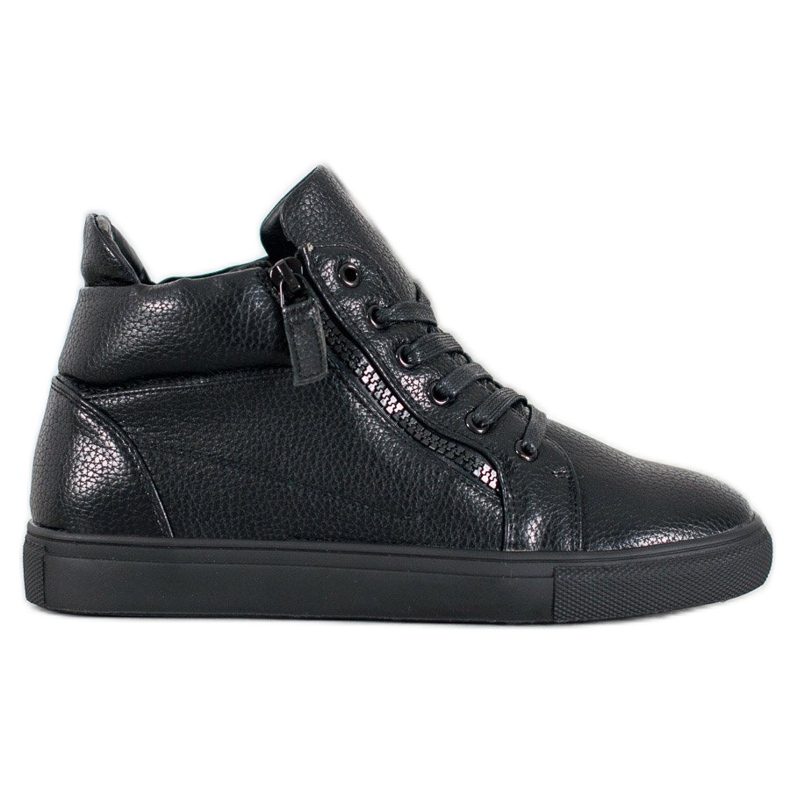 Sergio Leone Svarta sneakers på plattformen