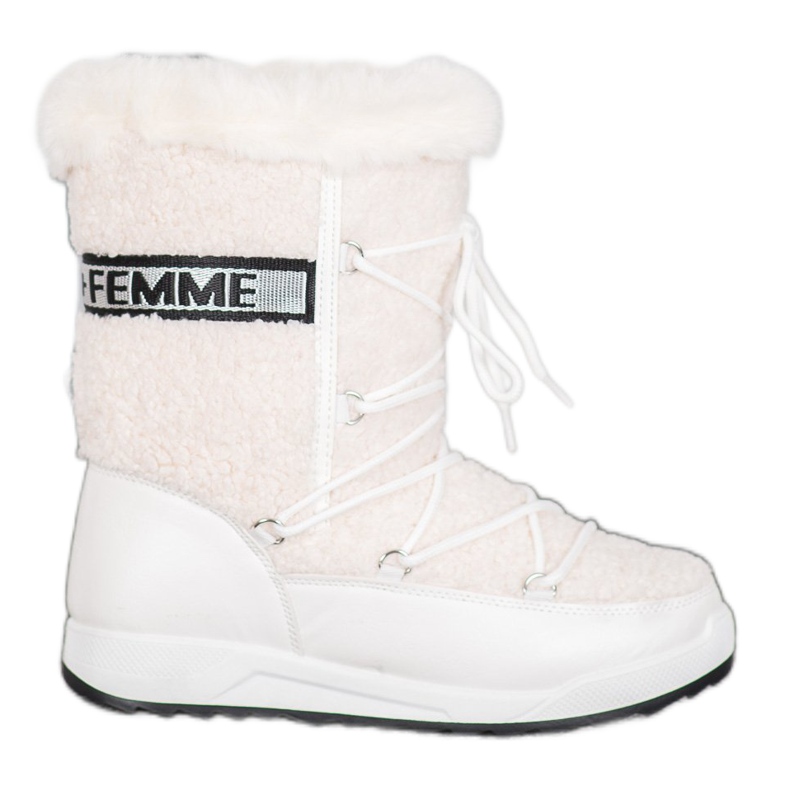 Small Swan Mode snörade snöskor vit