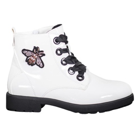 Sergio Leone Stövlar med applikation vit