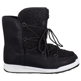 Small Swan Vinterstövlar med fårskinn svart