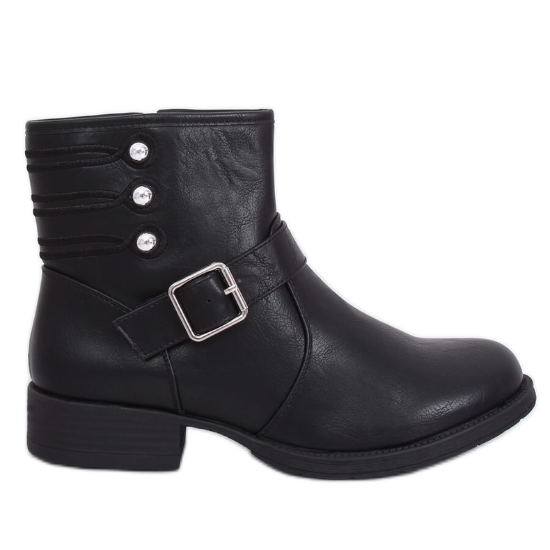 Svarta militärstövlar ZW08 Svart