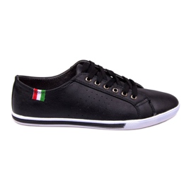 Sneakers Med Italien Flagga 380 Svart