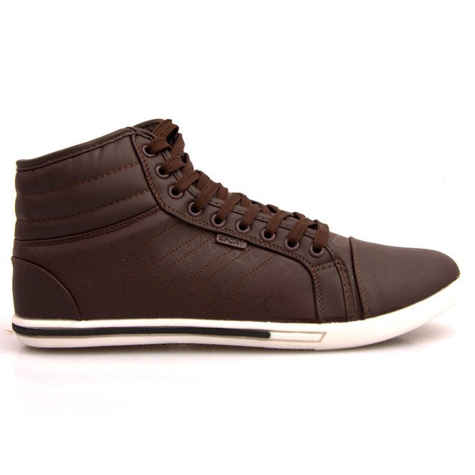Trendiga High Sneakers 012M Brown brun