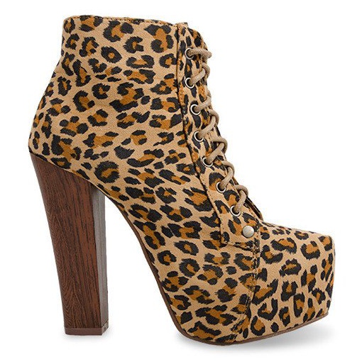 Massiva stövlar på häl E347 Beige brun svart mångfärgad