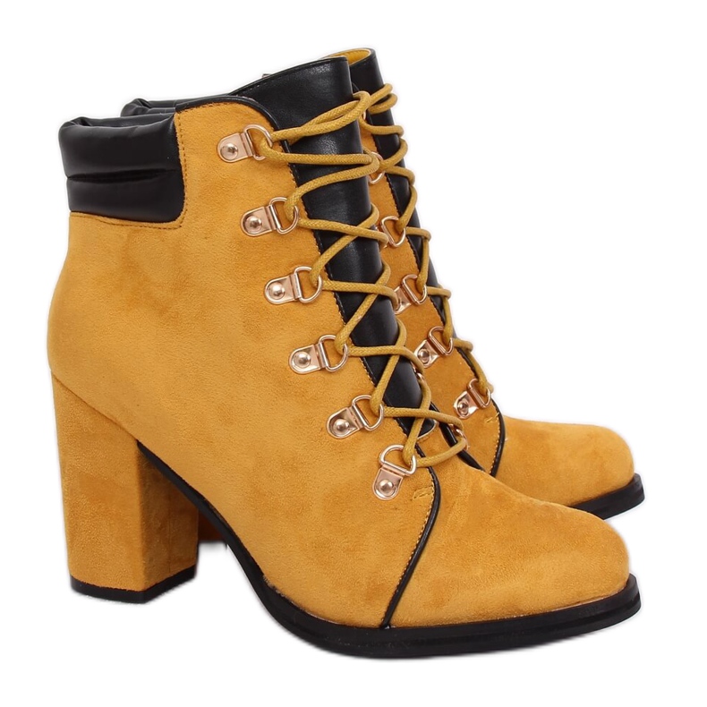 Booties höga klackar honung 995-29 Yellow Ii Genre gul